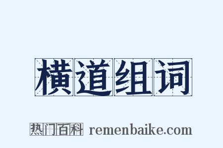 横道组词是什么意思的图片